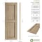 Ekena Millwork Rustic Two Equal Panel Flat Panel Sandblasted Faux Wood Shutters (Per Pair), Primed Tan, 18"W x 62"H SHUFP18X62SDPR - alternate 17